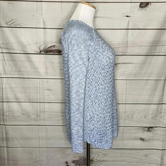 APT 9 Light Blue White Crew Neck Long Sleeved Sweater Small - Picture 6 of 10